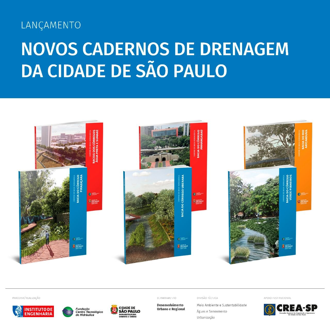 Você está visualizando atualmente Cerimônia mista no IE marca lançamento dos Cadernos de Drenagem