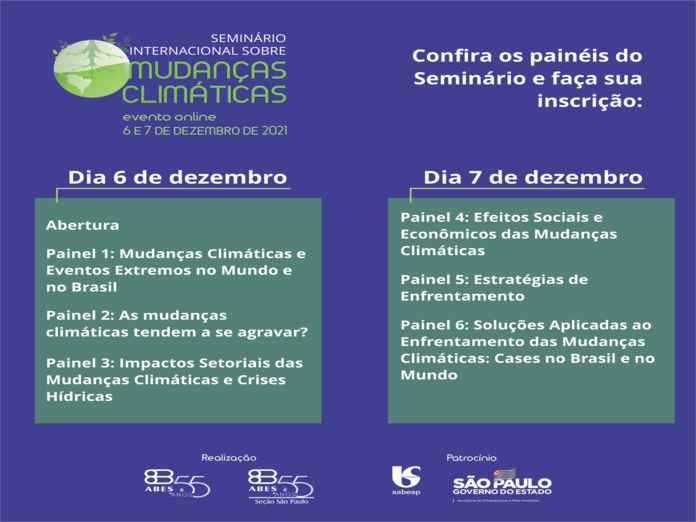 Leia mais sobre o artigo ABES promove Seminário Internacional de Mudanças Climáticas