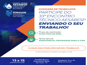 Leia mais sobre o artigo 33º Encontro Técnico AESabesp – Chamada de Trabalhos