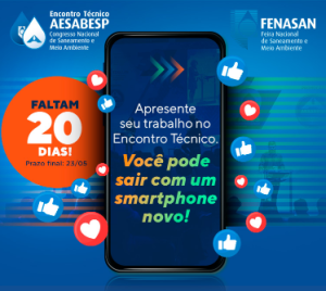 Leia mais sobre o artigo 33º Encontro Técnico AESabesp: Apresente seu trabalho e concorra a smartphones