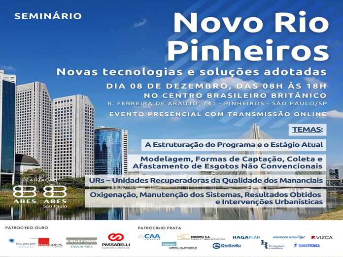 Você está visualizando atualmente Evento Novo Rio Pinheiros – novas tecnologias e soluções adotadas